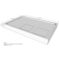 Duschwannenträger für Flat E, 120 x 80 cm
