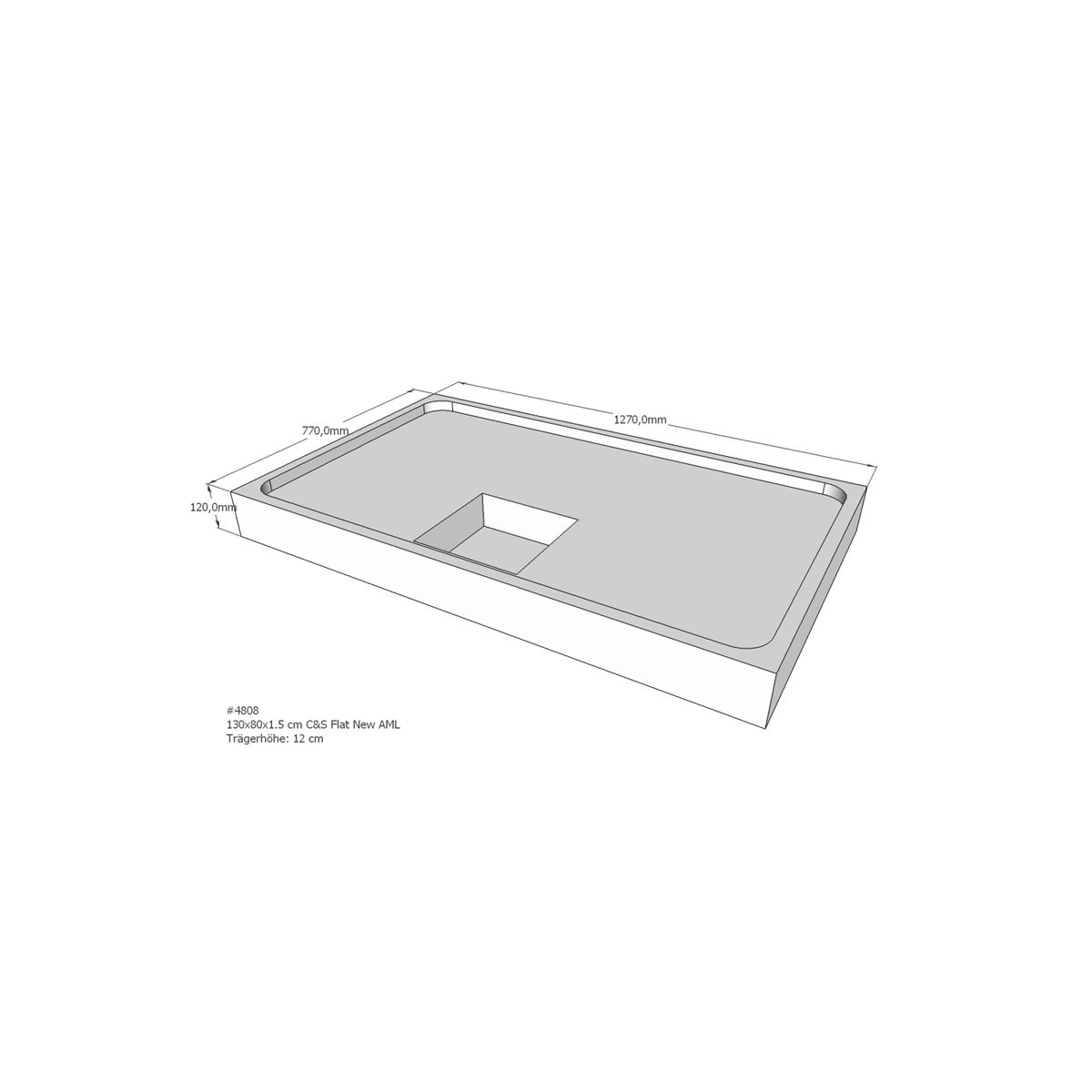 Duschwannenträger für Flat New box