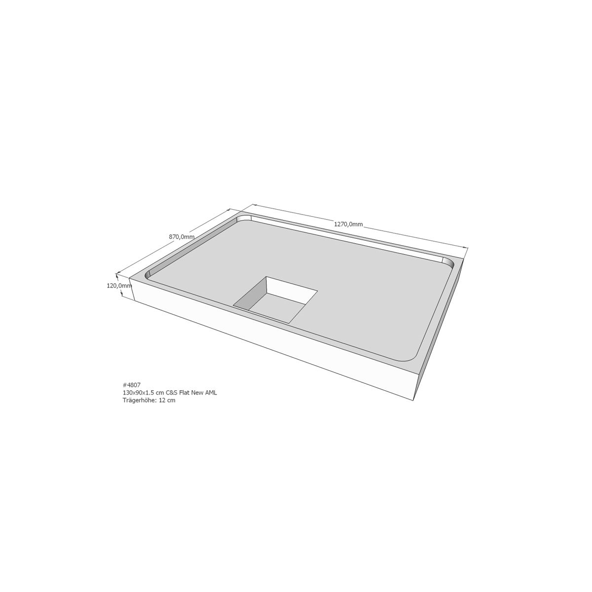 Duschwannenträger für Flat New box