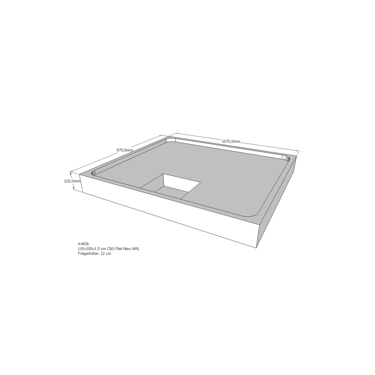 Duschwannenträger für Flat New box