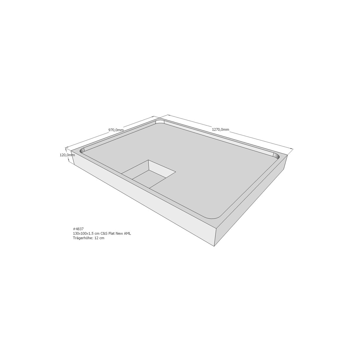 Duschwannenträger für Flat New box