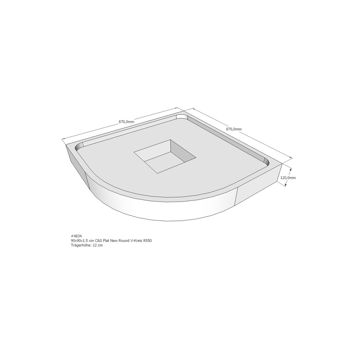 Duschwannenträger für Flat New box