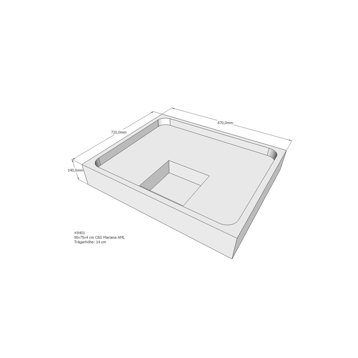 Duschwannenträger für Mariana  box