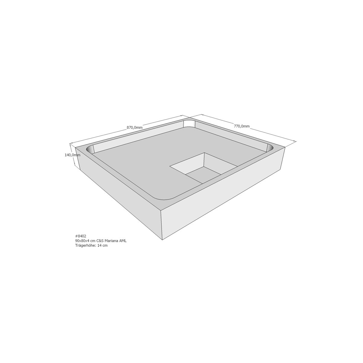Duschwannenträger für Mariana  box
