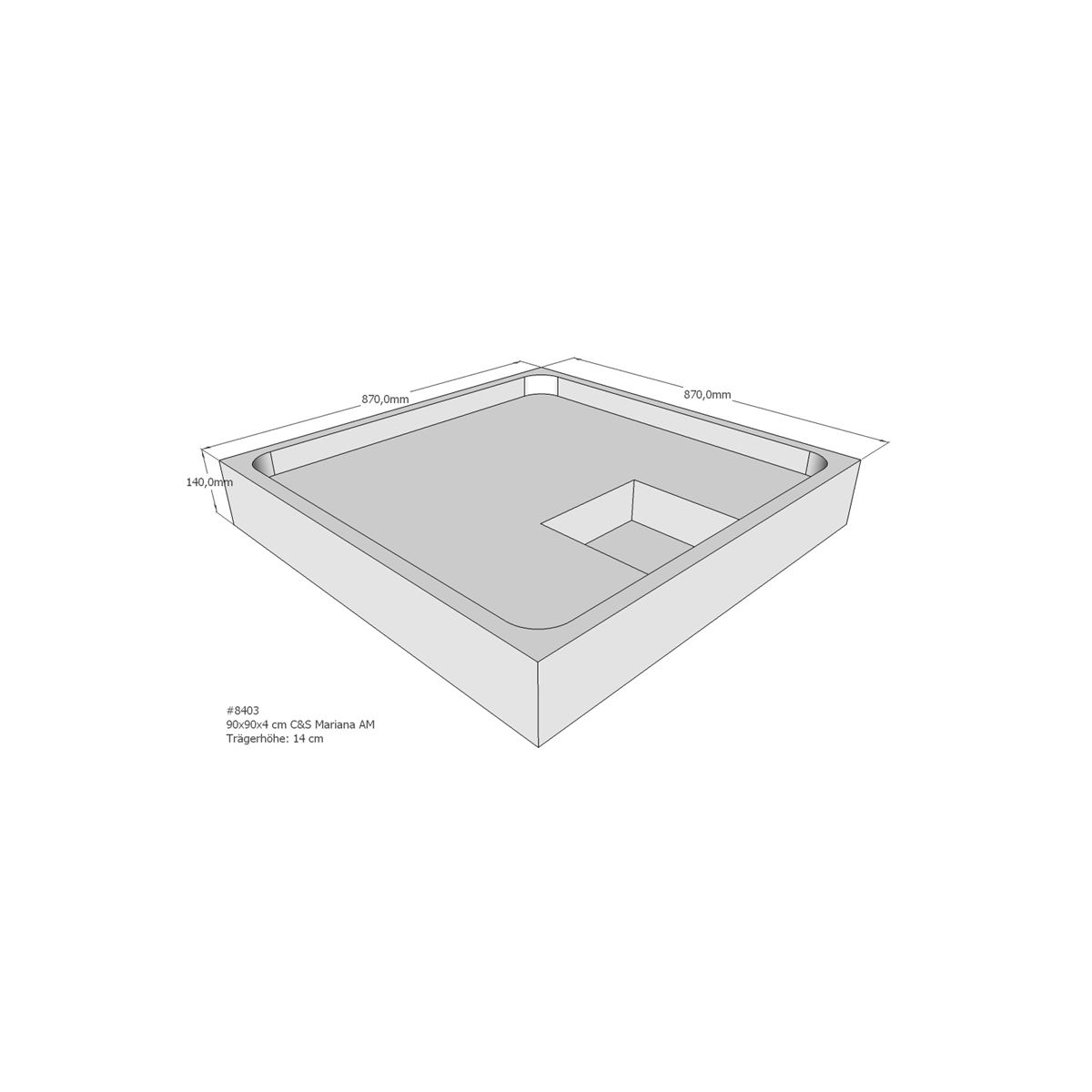 Duschwannenträger für Mariana  box