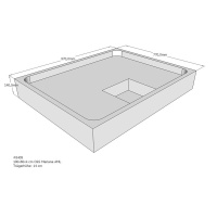 Duschwannenträger für Mariana E, 100 x 80 cm