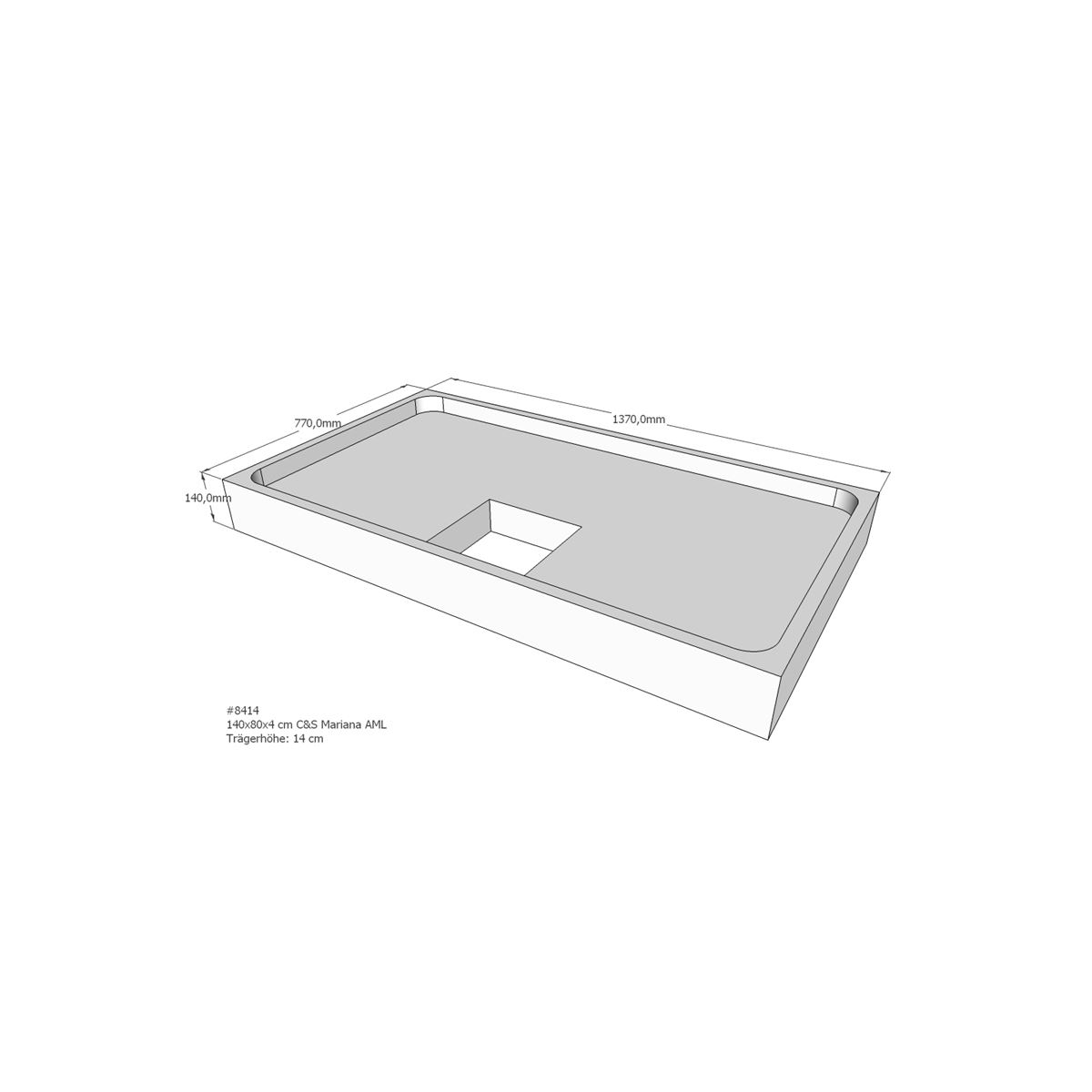 Duschwannenträger für Mariana  box