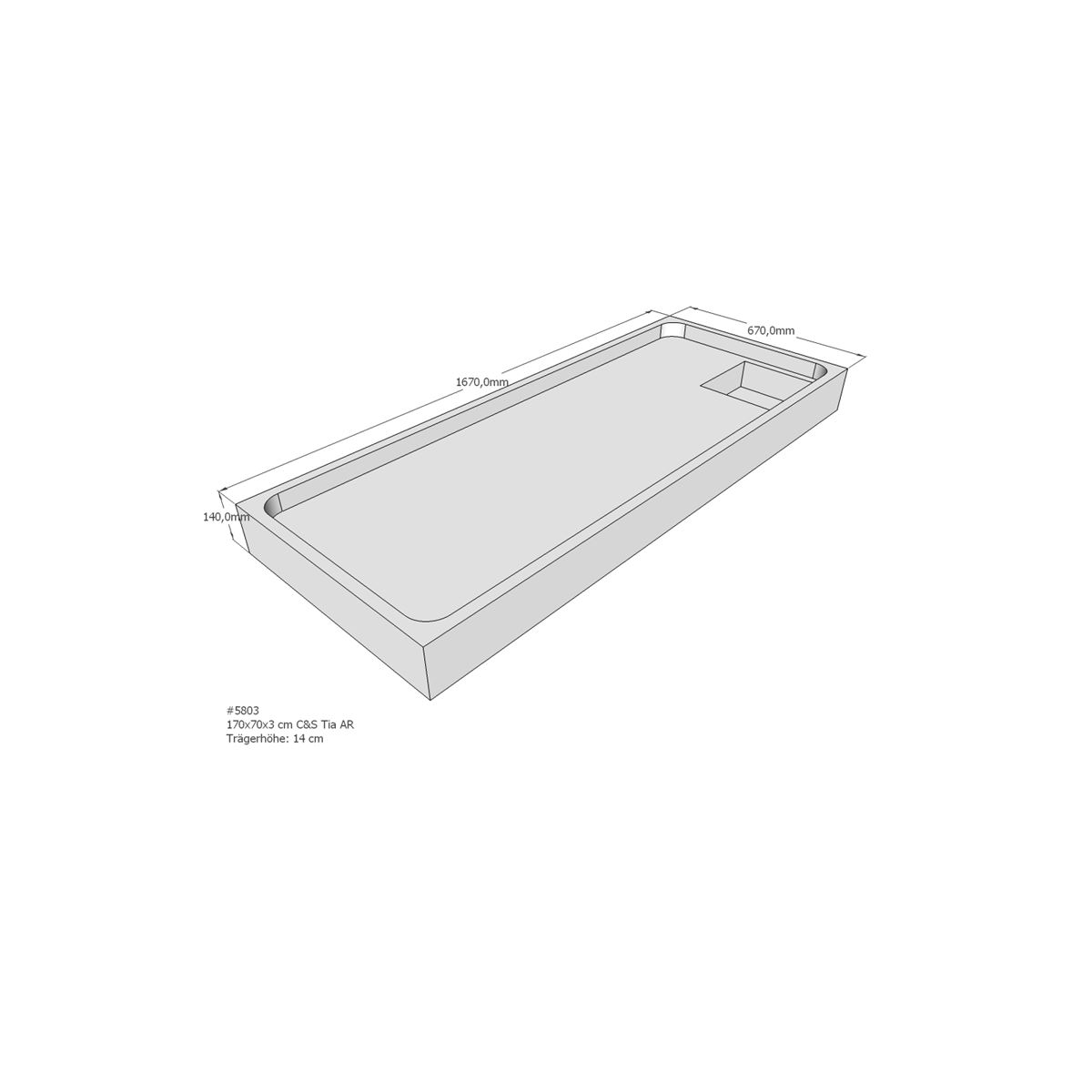 Duschwannenträger für Tia E, 1 box