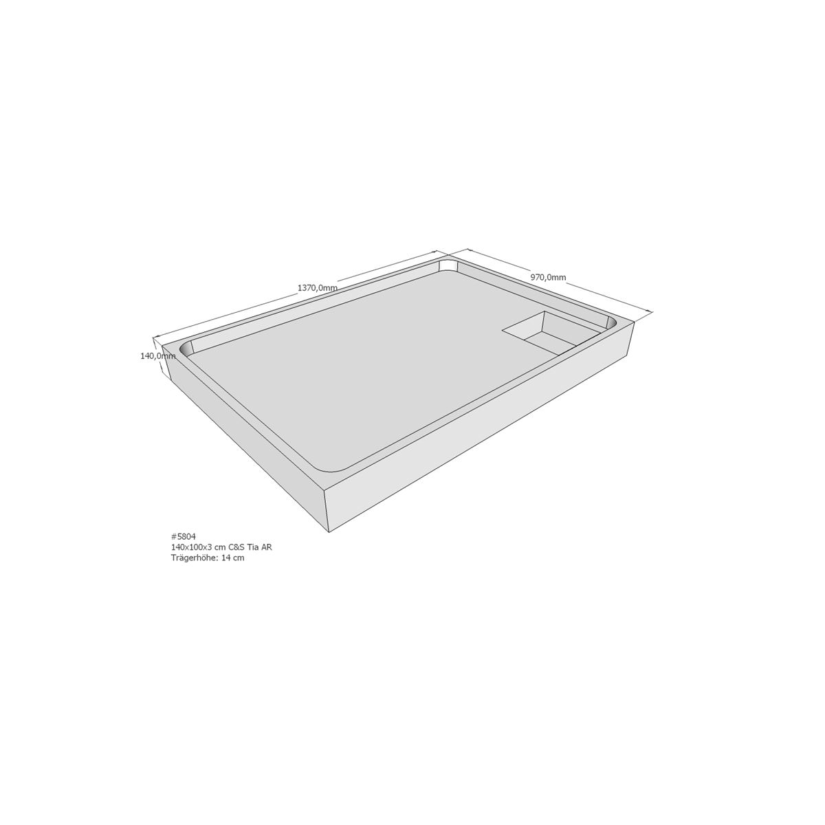 Duschwannenträger für Tia E, 1 box