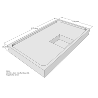 Duschwannenträger für Flat New E, 120 x 70 cm