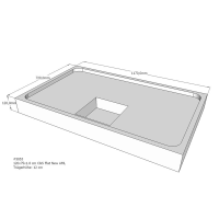 Duschwannenträger für Flat New E , 120 x 75 cm