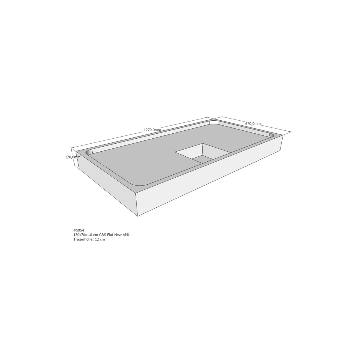 Duschwannenträger für Flat New box
