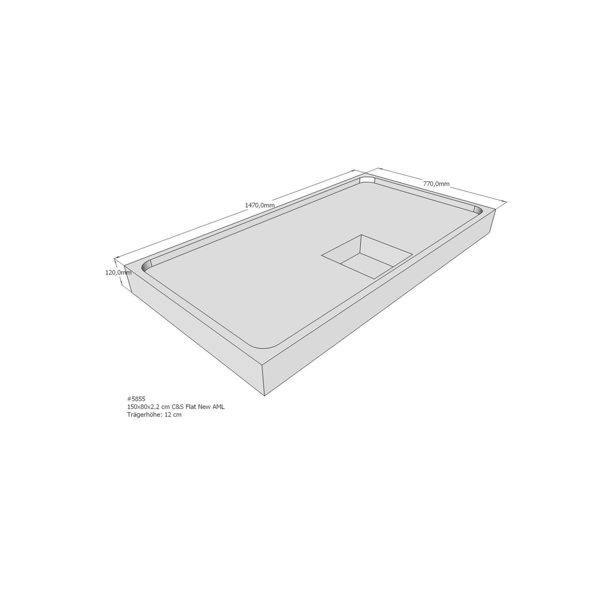 Duschwannenträger für Flat New box