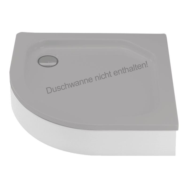 Schürze für Viertelkreisduschwanne Tino, 90 x 90 x 6,5 cm, weiß R50