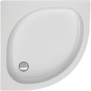 Viertelkreisduschwanne Peso R, 80 x 80 x 6,5 cm, weiß R55