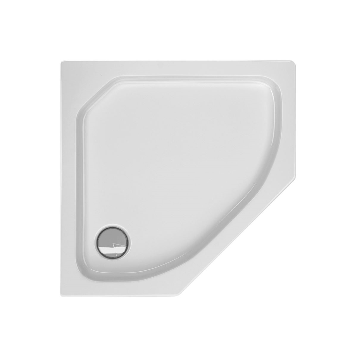 5-Eckduschwanne Varna F, 90 x 90 x 6,5 cm, weiß