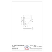 5-Eckduschwanne Varna F, 90 x 90 x 6,5 cm, weiß
