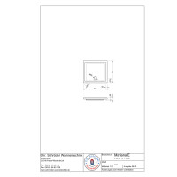 Rechteckduschwanne Mariana E, 80 x 75 x 4 cm, weiß