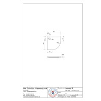 Viertelkreisduschwanne Arenal R, 80 x 80 x 2,5 cm, weiß R50