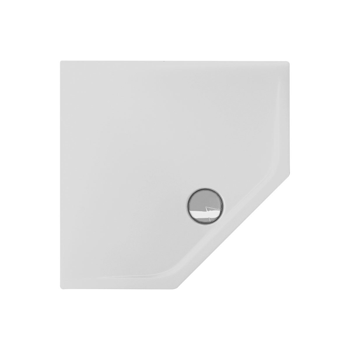 5-Eckduschwanne Adria F, 90 x 90 x 2,5 cm, weiß