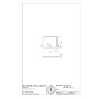 Viereckduschwanne Arenal E, 90 x 70 x 2,5 cm, weiß
