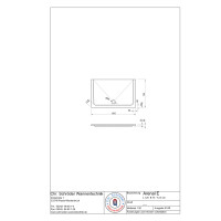 Rechteckduschwanne Arenal E, 120 x 75 x 2,5 cm, weiß