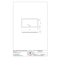 Rechteckduschwanne Mariana E, 170 x 90 x 4 cm, weiß