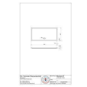 Rechteckduschwanne Mariana E, 180 x 90 x 4 cm, weiß
