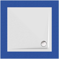 Viereckduschwanne Arenal E, 100 x 100 x 2,5 cm, weiß, inkl. CS-Finish-Dichtsystem