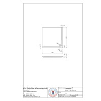 Viereckduschwanne Arenal E, 120 x 120 x 2,5 cm, weiß, inkl. CS-Finish-Dichtsystem