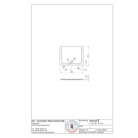 Rechteckduschwanne Arenal E, 100 x 80 x 2,5 cm, weiß