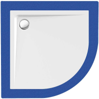 Viertelkreisduschwanne Arenal R, 90 x 90 x 2,5 cm, weiß, inkl. CS-Finish-Dichtsystem
