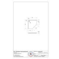 5-Eckduschwanne Arenal F, 90 x 90 x 2,5 cm, weiß