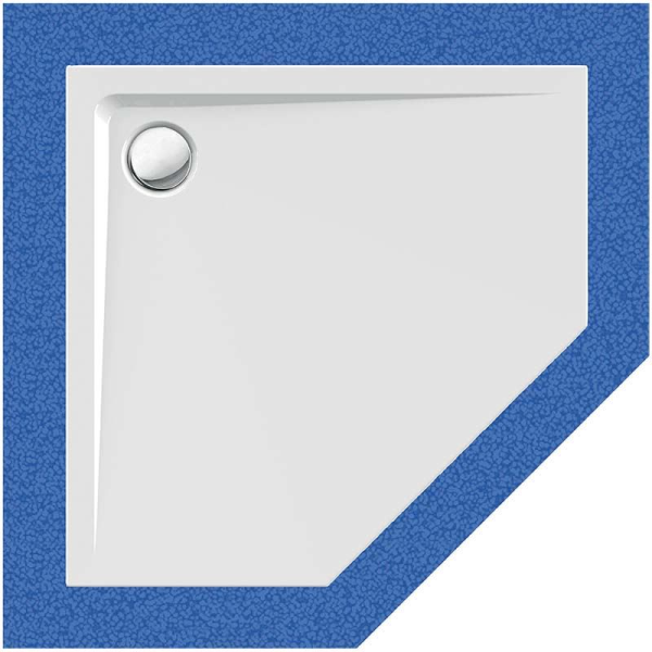 5-Eckduschwanne Arenal F, 90 x 90 x 2,5 cm, weiß  inkl. CS-Finish-Dichtsystem