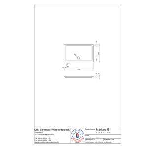 Rechteckduschwanne Mariana E, 120 x 70 x 4 cm, weiß