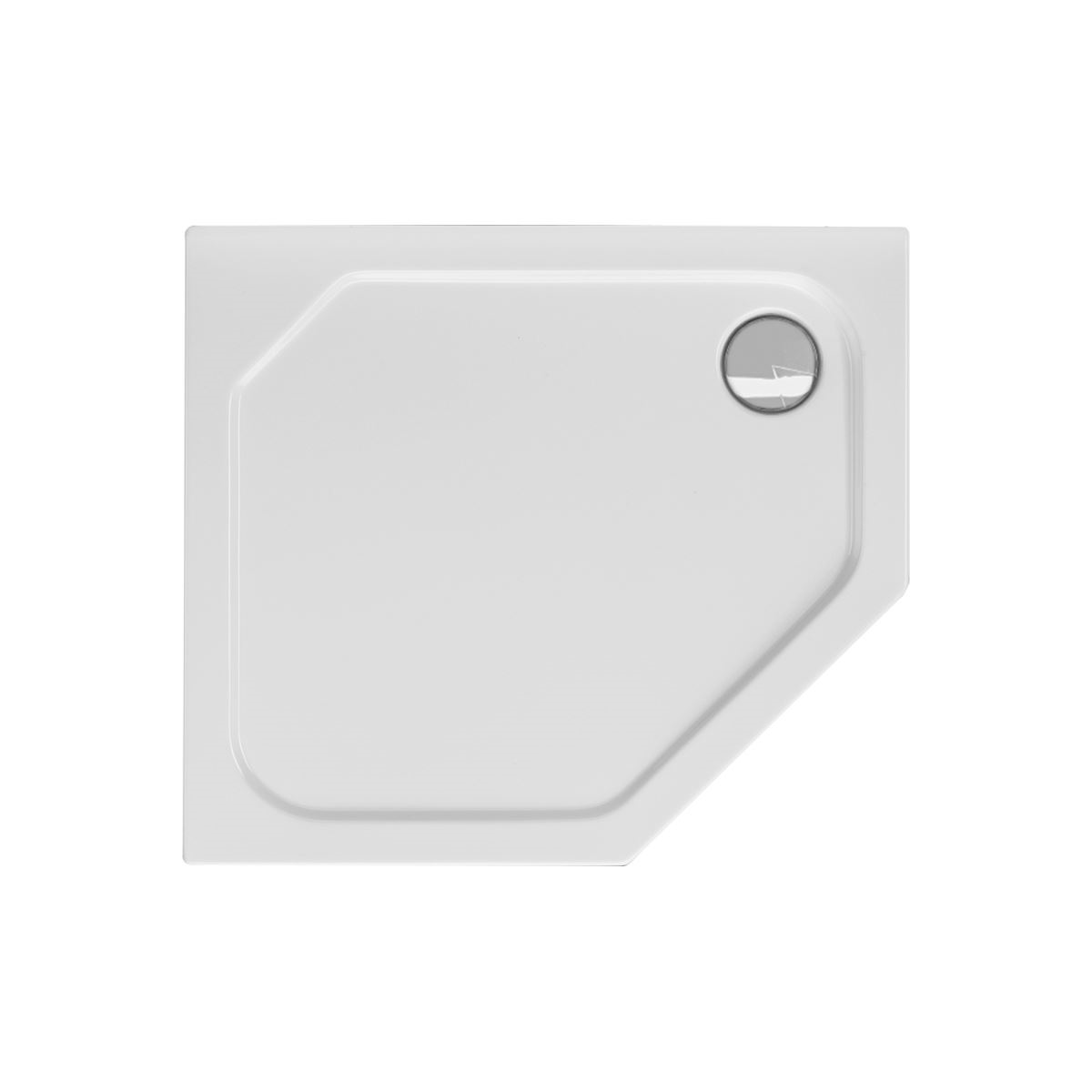5-Eckduschwanne Asta F, 80 x 90 x 2,5 cm, weiß links