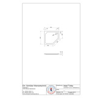 5-Eckduschwanne Asta F, 80 x 90 x 2,5 cm, weiß links