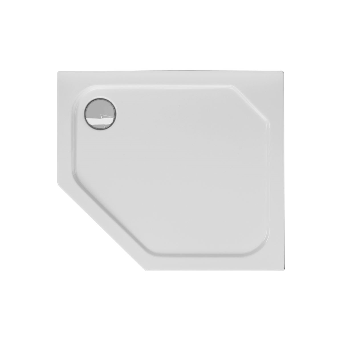 5-Eckduschwanne Asta F, 90 x 80 x 2,5 cm, weiß rechts