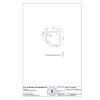 5-Eckduschwanne Asta F, 90 x 80 x 2,5 cm, weiß rechts