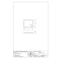 Rechteckduschwanne Tia Plus E, 100 x 80 x 3 cm, weiß