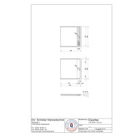 Rechteckduschwanne Easytray E, 100 x 80 x 2,5 cm, weiß