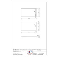 Rechteckduschwanne Easytray E, 160 x 90 x 2,5 cm, weiß