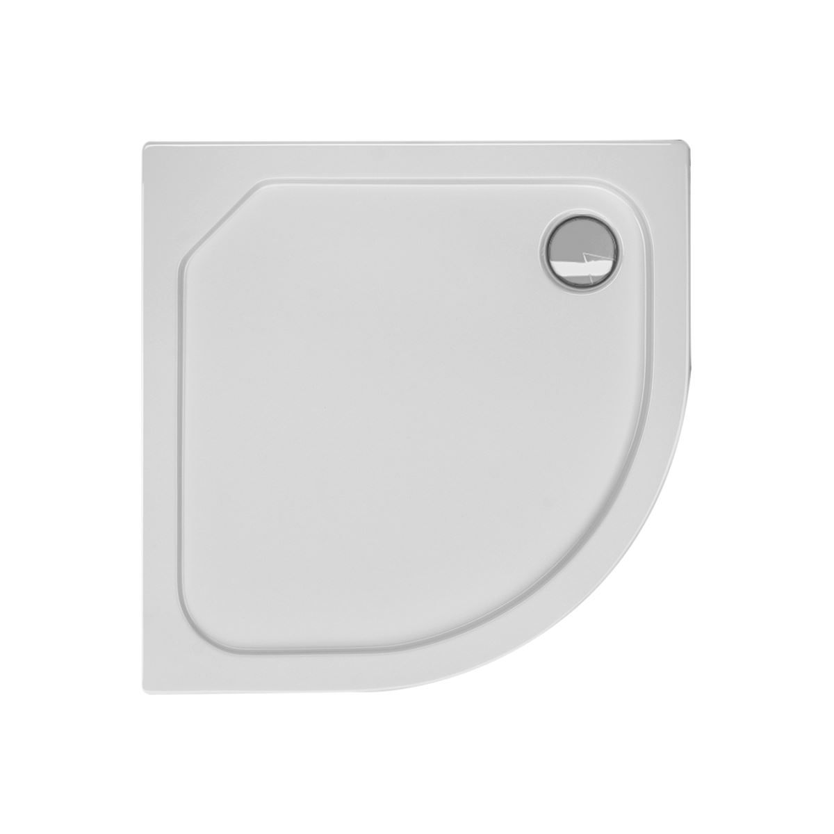 Viertelkreisduschwanne Asta R, 80 x 80 x 2,5 cm, weiß 