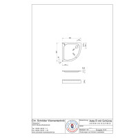 Schürze für Viertelkreisduschwanne Asta, 80 x 80 x 2,5 cm, weiß R55