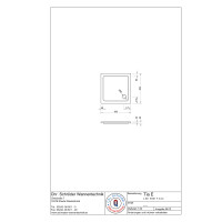 Viereckduschwanne Tia Plus E, 80 x 80 x 3 cm, weiß