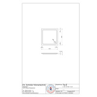 Viereckduschwanne Tia Plus E, 100 x 100 x 3 cm, weiß