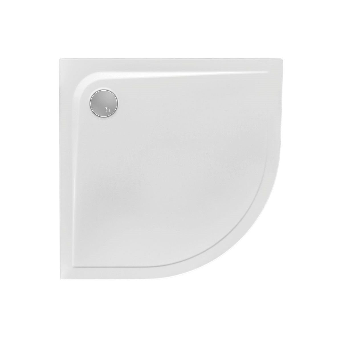 Viertelkreisduschwanne Ramera R, 100 x 100 x 2 cm, wei&szlig
