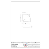 Viertelkreisduschwanne Ramera R, 100 x 100 x 2 cm, weiß R55
