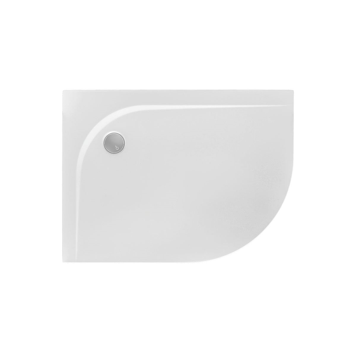 Viertelkreisduschwanne Marola R, 90 x 120 x 2 cm, weiß
