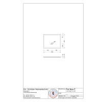 Rechteckduschwanne Flat New E, 100 x 80 x 2 cm, weiß, inkl. CS-Finish-Dichtsystem